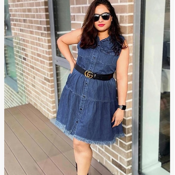 Denim Sleeveless Dress - Picture 4 of 4